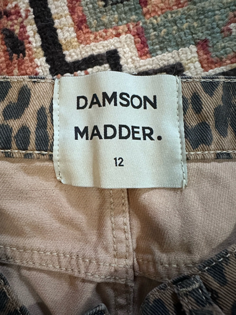 Damson Madder Dion Leopard Carpenter Cargo Pants UK 10/US 6 - Picture 9 of 14